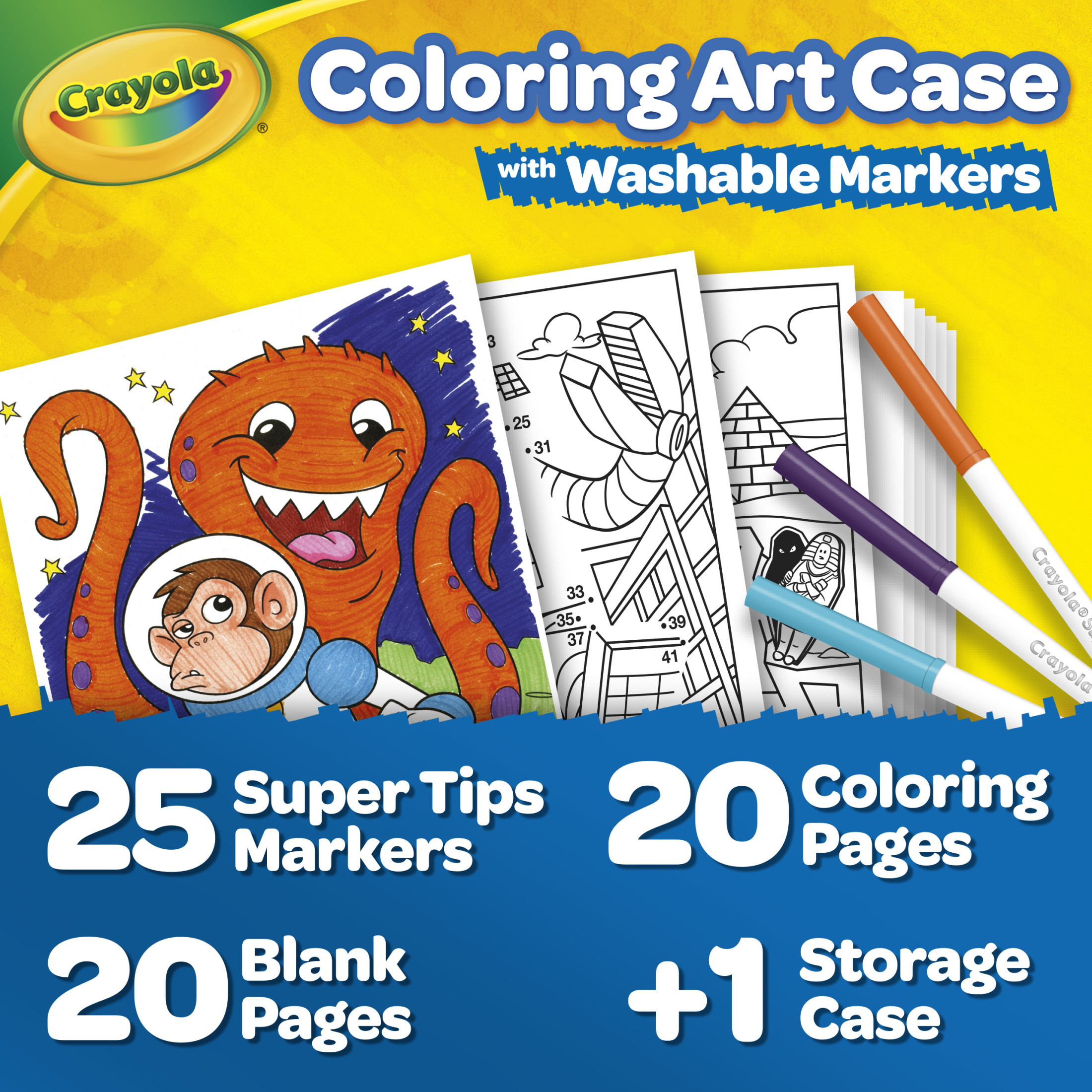Crayola Create & Color Super Tips Marker Kit, 25 Markers with Paper photo 4