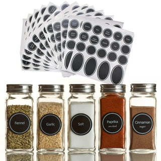 396 Printed Spice Jars Labels And Pantry Stickers Clear Round Spices Label  1.5