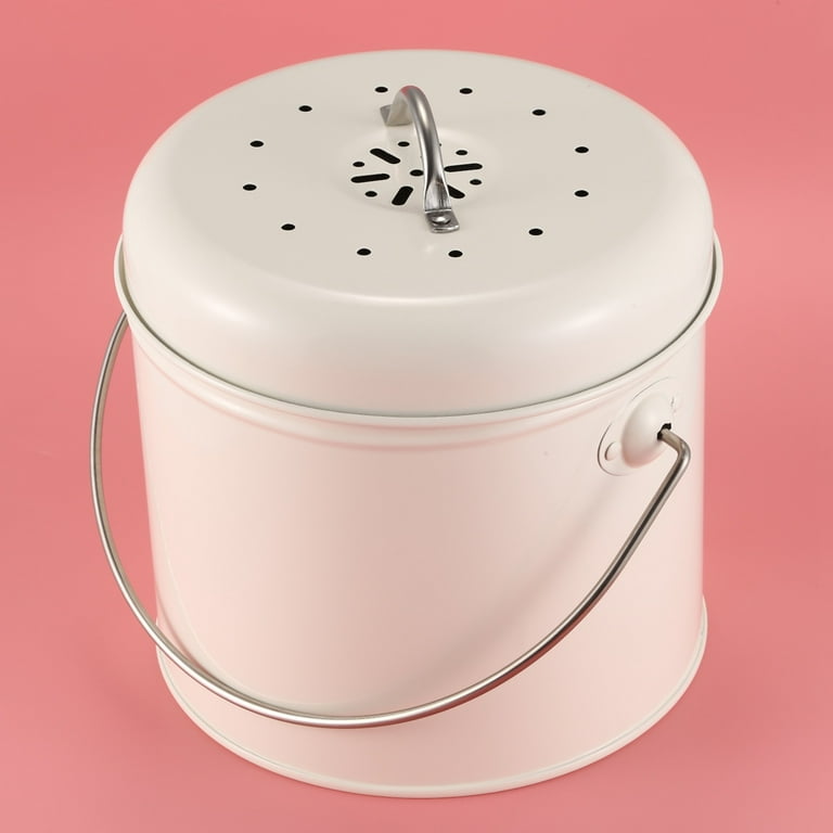 Pink Kitchen Compost Bin With Filter