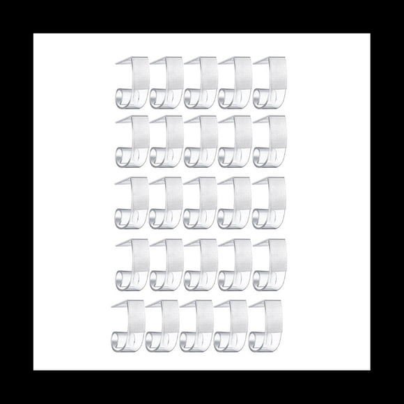 25 Clips para RodapiéS de Mesa, Clips de PláStico para Mantel con Gancho y Bucle para Reuniones, Fiestas, Eventos en Interiores y Exteriores.