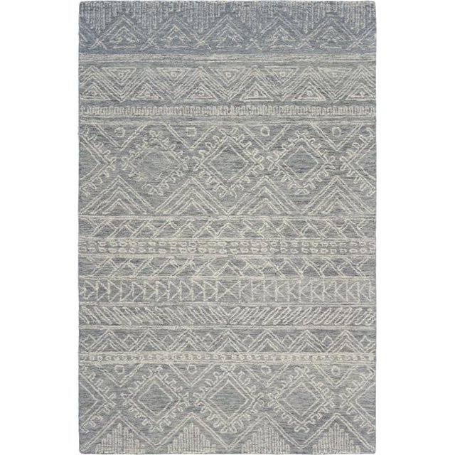 LR Resources JUNIP81572IGY7090 7 x 9 ft. Traditional Geometric Area Rug, Ivory & Light Gray