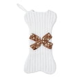 thumbnail image 2 of Home Decor Knitted Bone Hanging Gift Bag Merry Christmas Tree Decorations Bowknot Acrylic Knitted Bone Shape Santa Stocking, 2 of 4