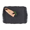 thumbnail image 2 of Shade 10.25" x 6.5" Rectangular Black Porcelain Plate (Set of 4), 2 of 2