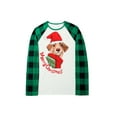 thumbnail image 6 of TSEXIEFOOFU Family Matching Christmas Pajamas Sets Long Sleeve Dog Print Tops + Plaid Pants or Long Sleeve Plaid Jumpsuit, 6 of 9