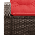 thumbnail image 4 of vidaXL 2-Seater Garden Sofa with Cushions Brown Poly Rattan, 4 of 5