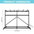 thumbnail image 3 of Folding Chair Rack,661Lbs Capacity Heavy Metal Folding Chair Rack with Locking Universal Wheels, Folding Chair Storage Rack, 3 of 10