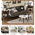 thumbnail image 6 of Spaco 2-Tier Wood Round End Table with Open Drawer-Brown, Nightstand Small Side Table, End Table for Bedroom Living Room, 6 of 6