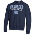 thumbnail image 2 of Men's Champion Navy North Carolina Tar Heels Football Stacked Pullover Sweatshirt, 2 of 3