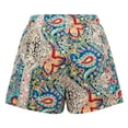 thumbnail image 5 of Gyujnb Women's Boho Printed Shorts, Front Tie Knot High Waist Casual Summer Beach Shorts,Green, 5 of 5
