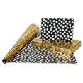 thumbnail image 5 of American Greetings Reversible Wrapping Paper Pack, Black, Gold, Plaid, Trees Reindeer (4-Roll, 80 Sq. ft.), 5 of 10