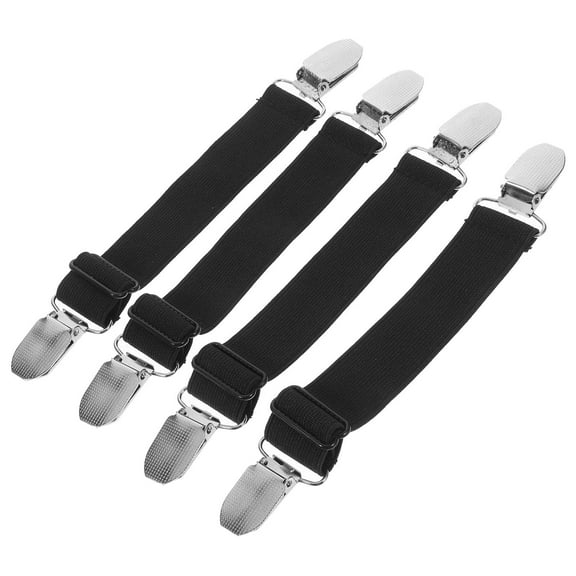 LOLIPPYY 4Pcs Adjustable Boot Strap Clips Elastic Windproof Fixing Holders for Motorcycle Pants