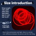 thumbnail image 2 of Dosaele 1pc/2pcs Bedroom Red LED Light USB Connector 5V 1m-5m/3.28ft-16.4ft Key Switch Control  Neon Cable Light  Cut  Home Decoration Halloween Christmas Decoration, 2 of 7