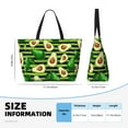 thumbnail image 4 of Easygdp Avocado Green Striped Bolsa de Viaje de Playa de Gran Capacidad, Bolsa Tote Perfecta para la Playa, Escapadas de Fin de Semana y Viajes, 4 of 7