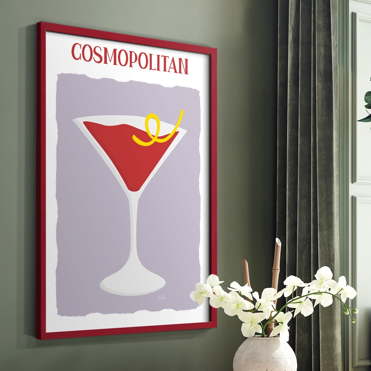 Cosmo in Paper Solid Wood 11 x 14 Framed Print