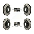 thumbnail image 1 of Transit Auto Front Rear Coated Drilled Slotted Disc Brake Rotors and Ceramic Pads Kit for Car Audi Q5 KDC-100660, 1 of 11