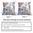 thumbnail image 5 of Spring Summer Floral Pillow Covers 16X16 Inch Purple Blue Flowers Bloom Butterfly Decorative Pillow Cases Colorful Throw Pillows Set of 2 Seasonal Farmhouse Home Decor for Sofa Couch Outdoor, 5 of 7