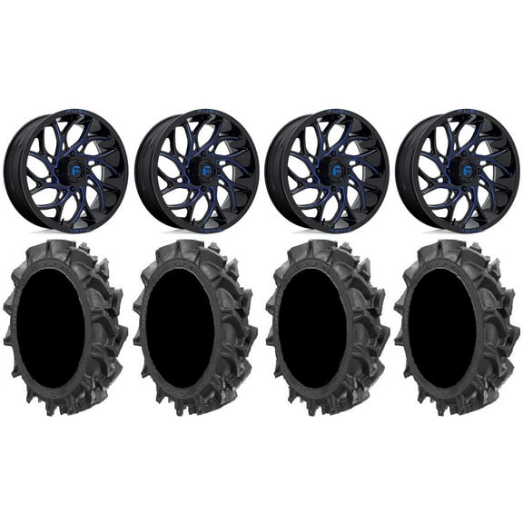 Fuel Runner 18" Wheels Blue 32" MotoHavok Tires Sportsman RZR Ranger