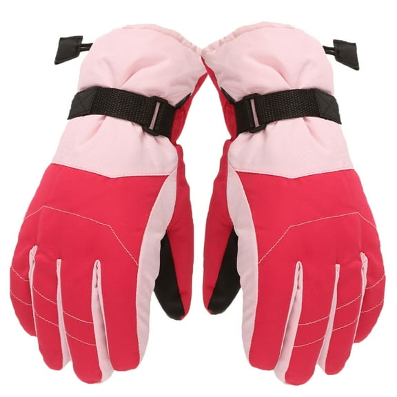 TAIAOJING Kids Ski Gloves Boys Winter Ski Warm Windproof Snowboarding Outdoor Snow Size Skating Gloves Girls