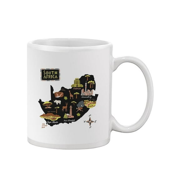 South Africa Tourism Map Mug - Image by Shutterstock,