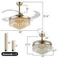 thumbnail image 4 of Afanqi Luxury Rose Gold Crystal Chandeliers, 4 of 17