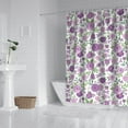 thumbnail image 2 of Nature Botanical Shower Curtain 72x72, Bee and Blossom Design on Artistic Polyester with Hooks, 2 of 5