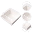 thumbnail image 4 of EeaseMX 1 juego de cajas cuadradas para empaquetar pasteles, cajas gruesas para alimentos con tapa transparente (50 cajas de papel blanco y 50 tapas transparentes), 4 of 7