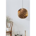 thumbnail image 3 of ORE International I-CMWN 14 in. Cosmo Wood Round Ceiling Pendant & Table Lamp, Walnut, 3 of 4