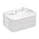 thumbnail image 4 of Contenedor para albóndigas apilable, organizador para refrigerador, contenedor de almacenamiento de alimentos grande Blanco 3 capas, 4 of 9