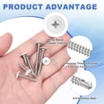 thumbnail image 4 of Uxcell 60Pcs M4.2x25mm White Pan Head Self Tapping Screws for Metal, Silver, 4 of 6