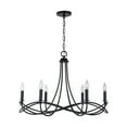 thumbnail image 5 of Chandelier 6 Light Matte Black Metal In Transitional Style 29.5 High By 22 Wide     -Traditional Installation Capital Lighting 431661Mb, 5 of 7