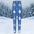 thumbnail image 5 of Christmas Leggings for Women Elastic High Waist Festive Snowflake Print Holiday Tights Pants Workout Yoga Pants, 5 of 6