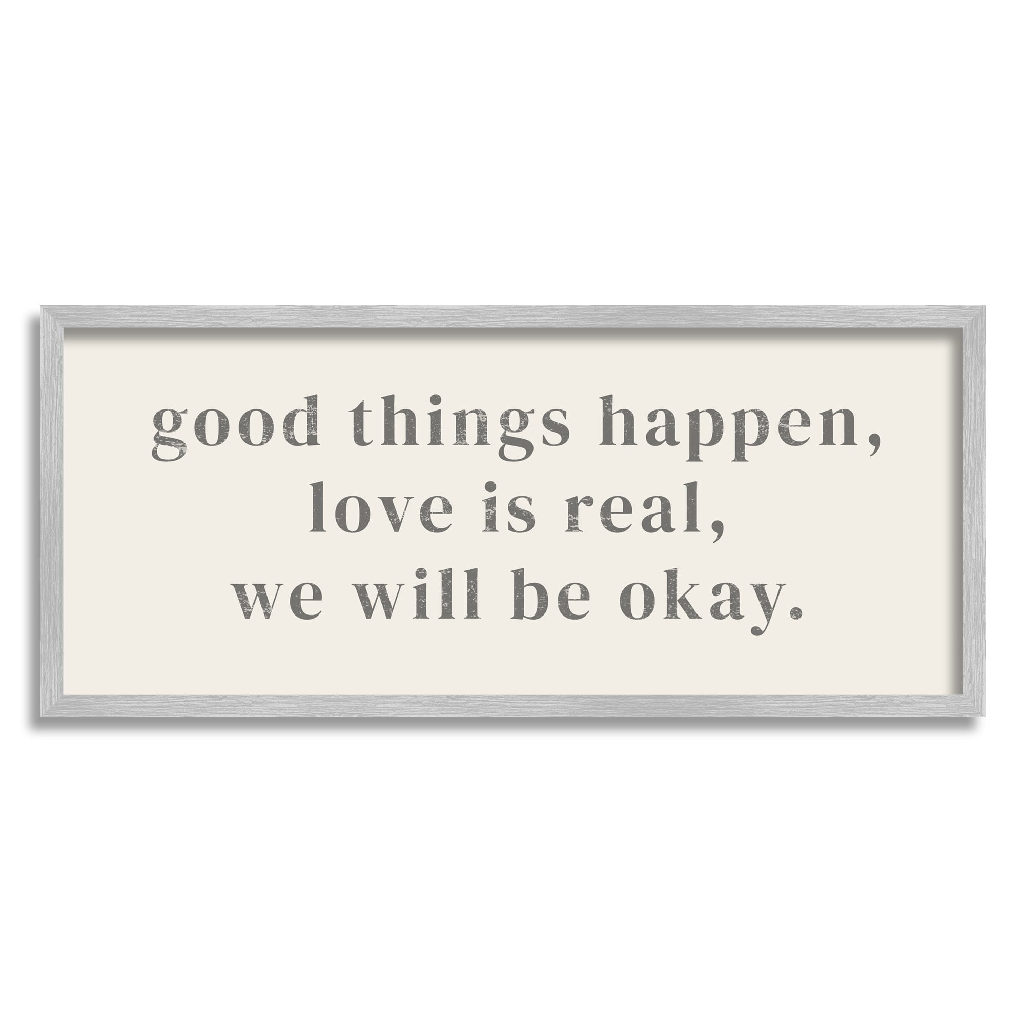 Stupell Industries We Will Be Okay Soothing Encouragement Sentiment Graphic Art Gray Framed Art Print Wall Art, Design by Daphne Polselli