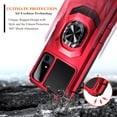 thumbnail image 6 of Nagebee For TCL 40 XE 5G / TCL 40 X 5G Phone Case Screen Protector Full-Body Protective [Military-Grade] Magnetic Car Mount Ring Holder Phone Cover (Red), 6 of 6