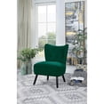 thumbnail image 4 of Homelegance Imani Mi-Siècle Velours Accent Chaise Rembourrée, Vert (2 Pack), 4 of 5