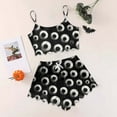 thumbnail image 2 of Hpapadks Halloween Womens Pajamas Set 2 Piece Sexy Cute Graphic Tank Tops and Shorts Sleepwear Women Pjs Sets Black, 2 of 5