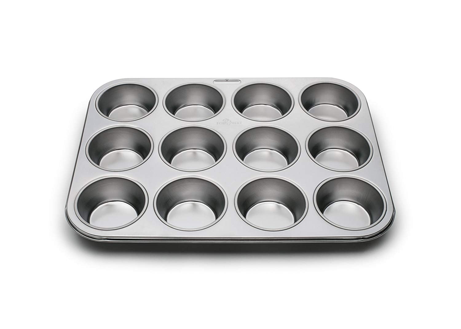 4868 Muffin Pan, 12 Cup, Stainless Steel, 10.5 x 13.75 x 1.25 inch By