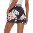 thumbnail image 3 of Women Floral Print Elastic Sports Shorts High Waist Loose Short Pants, 3 of 10
