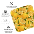 thumbnail image 3 of Vsdgher Yellow Limes Print Leather Coasters for Drinks, Durable Drink Coasters 4 Set for Tabletop Protection, Luxurious Home Décor and Housewarming Gift-Square, 3 of 6