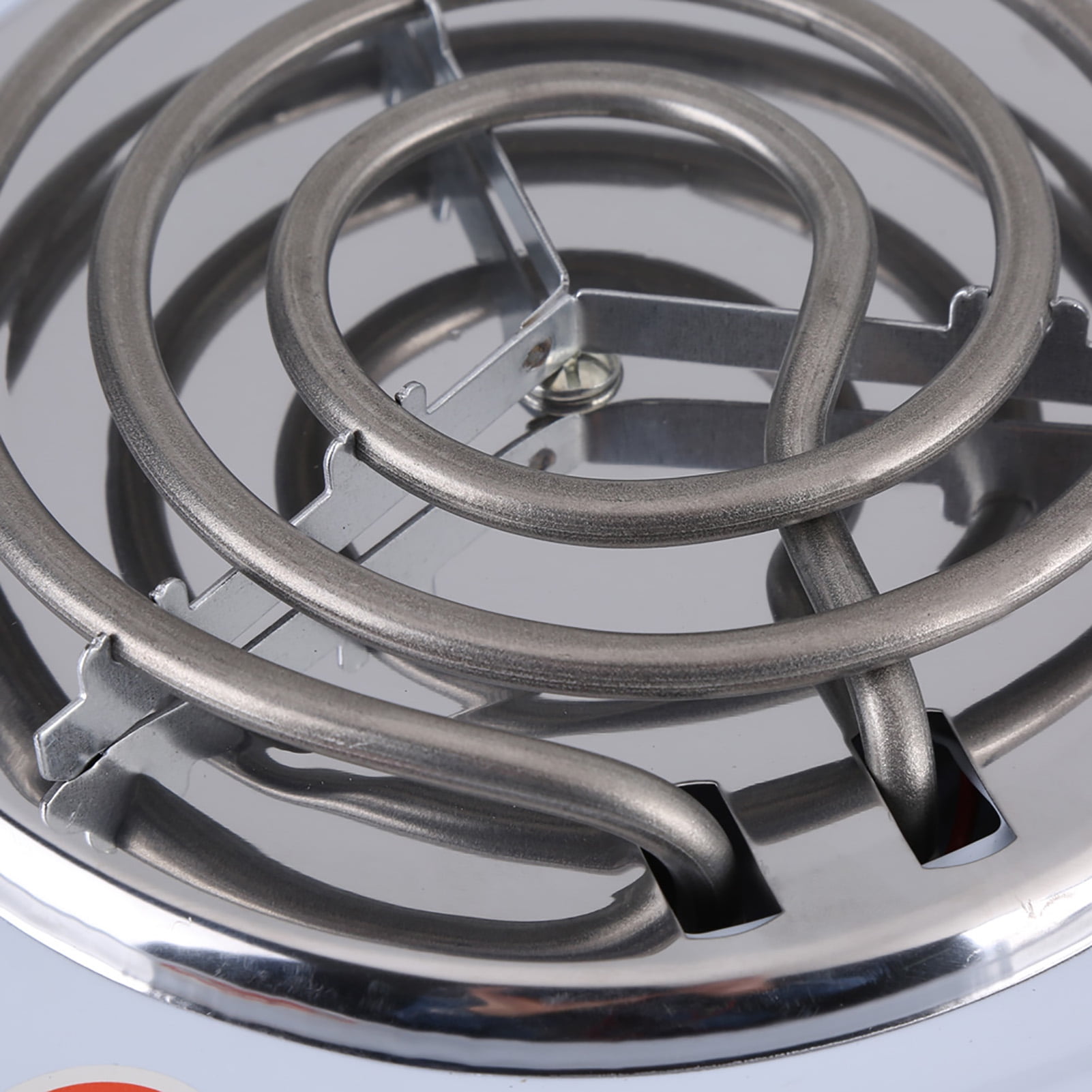 YAHHU 1000W Portable Electric Stove Countertop Burner Stainless Steel Hotplate Kitchen Coffee Heater Cooking Appliance for Dorms RVs Apartments 8.27 Inches Single Heating Coil