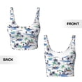 thumbnail image 6 of Uemuo Hawaii Palms Pattern Women's Sports Bra - High Impact Support, Breathable, and Comfortable Athletic Bra for Running, Yoga, and Workouts, 6 of 9