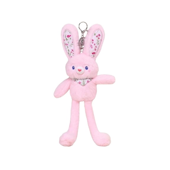Pink Pink Bunny 31Cm Pull The Toy Cute Easter Plush Rabbit Funny Plush Toy Keychain Pendant For Birthdays