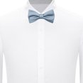 thumbnail image 6 of Jacob Alexander Men's Silk Blend Solid Color Traditional Freestyle Self-Tie Bow Tie - Dusty Blue, 6 of 7