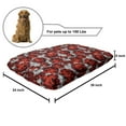 thumbnail image 2 of Floral Pet Bed, Rose Flowers Vintage Design Elements Petals Leaves Love Themed Valentines Image, Resistant Pad for Dogs and Cats Cushion with Removable Cover, 24" x 39", Red Grey Black, by Ambesonne, 2 of 4