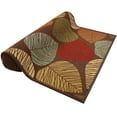 thumbnail image 5 of Antibacterial Custom Runner Rug Brown Leaves Design Roll Runner 26 Inch or 31.5 Inch Wide x Your Length Size Choice Slip Skid Resistant Rubber Back, Cut to Size Runner Rug, 5 of 9