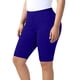 thumbnail image 2 of Mujeres Plus Size Shorts Cintura Elástica Pantalones de Yoga de Color Sólido Capri Longitud Verano, 2 of 8