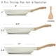 thumbnail image 2 of ESLITE LIFE - Juego de sartenes de cerámica antiadherentes, no tóxicas, para tortillas de huevo, compatibles con todo tipo de cocinas (gas, eléctricas e inducción), sin PTFE ni PFOA (blancas), 2 of 5