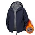 thumbnail image 4 of Txeol Fleece Lined Hooded Jacket for Men Warm Winter Zip Up Long Sleeve Coats Outdoor Thicken Outerwear with Pockets,Blue,L, 4 of 4