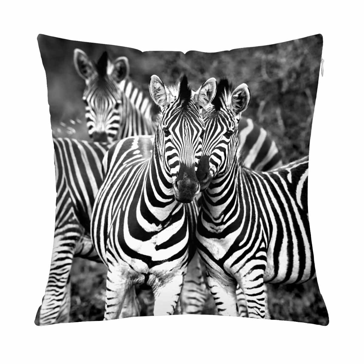 MKHERT Black White Zebras Pillow Covers Pillowcase Throw Pillows 18x18