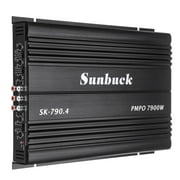 Sunbuck Car Amplifier 4 Channel, 7900 Watts Car Stereo Audio Subwoofer Full-Range Super Brass, Class A/B Speaker Amp