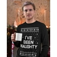 thumbnail image 4 of Tstars Men's Ugly Christmas I'm on the Naughty List Funny Holiday T-Shirt, 4 of 6